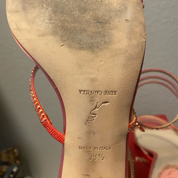 Rene caovilla Cleo sandal in tropical juice satin - Picture 7 of 8